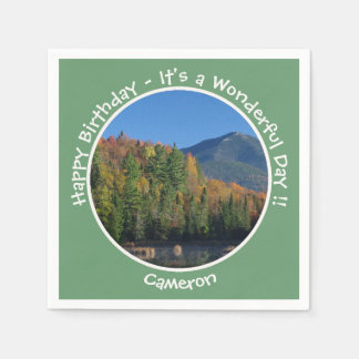Whiteface Mountain, Adirondack Herfst Feest Items Servet