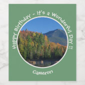 Whiteface Mountain, Adirondack Herfst Feest Items Wijn Etiket (Enkel label)