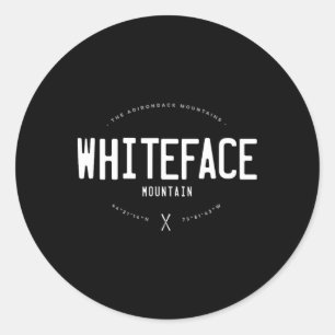 Whiteface Mountain New York Grafisch Gedistresseer Ronde Sticker
