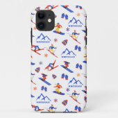 Whiteface Mountain New York Ski Snowboard patroon Case-Mate iPhone Case (Achterkant)