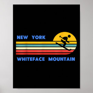 Whiteface Mountain New York Skiën Skiloper Ski Ret Poster
