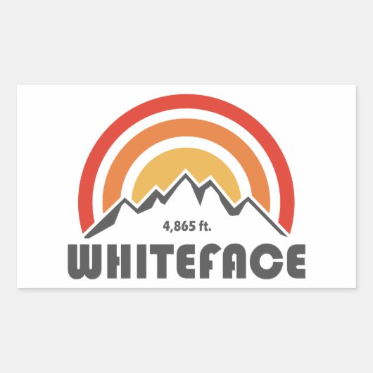 Whiteface Mountain Rechthoekige Sticker (Voorkant)