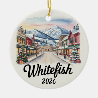 Whitefish Montana 2026 Kerst Ornament Ski Cadeau