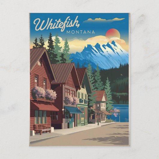 Whitefish Montana  Briefkaart (Voorkant)