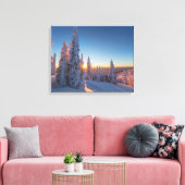 Whitefish, Montana Canvas Afdruk (Insitu (Woonkamer))