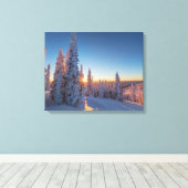 Whitefish, Montana Canvas Afdruk (Insitu (Houten vloer))