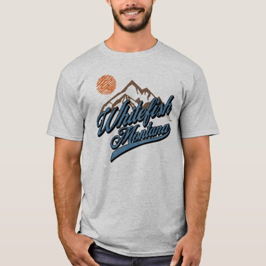 Whitefish Montana MT T-shirt (Voorkant)