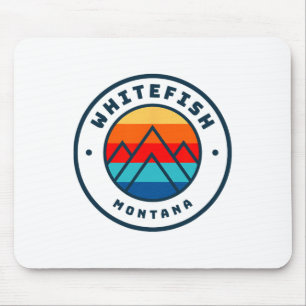 Whitefish Montana Skiën Snowboarding familie Ski T Muismat