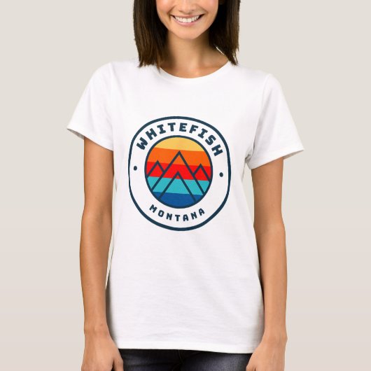 Whitefish Montana Skiing Snowboarding Family Ski T T-shirt (Voorkant)