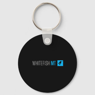 Whitefish Montana Snowboard Box Type Sleutelhanger