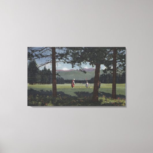 Whitefish, Montana - Whitefish Lake Golf Course Canvas Afdruk (Voorkant)