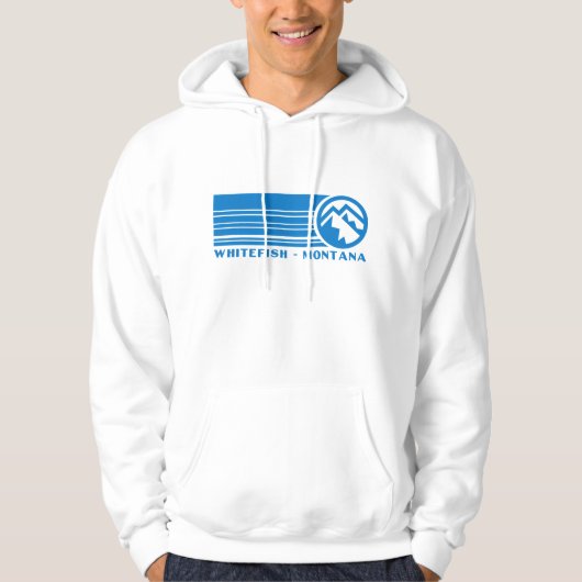 Whitefish Mountain Montana Hoodie (Voorkant)