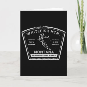 Whitefish Mountain Montana Sneeuw Skien Kaart