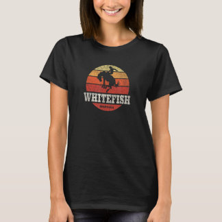 Whitefish MT Land Western Retro T-shirt