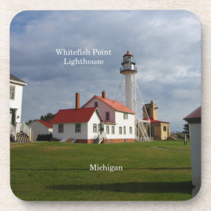 Whitefish Point Lighthouder 6 plastic onderzetters