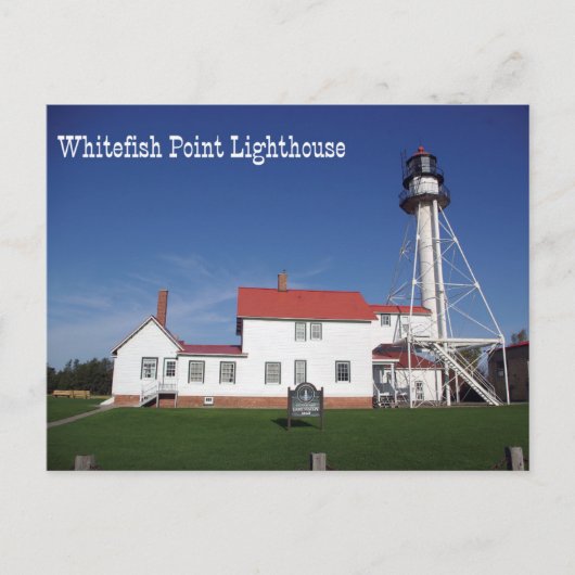 Whitefish Point Lighthouse-postkaart Briefkaart (Voorkant)