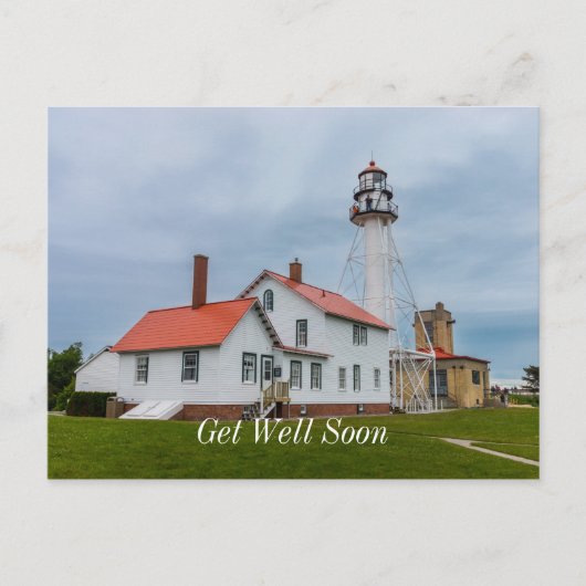Whitefish Point vuurtoren Beterschap Ansichtkaart Briefkaart (Voorkant)