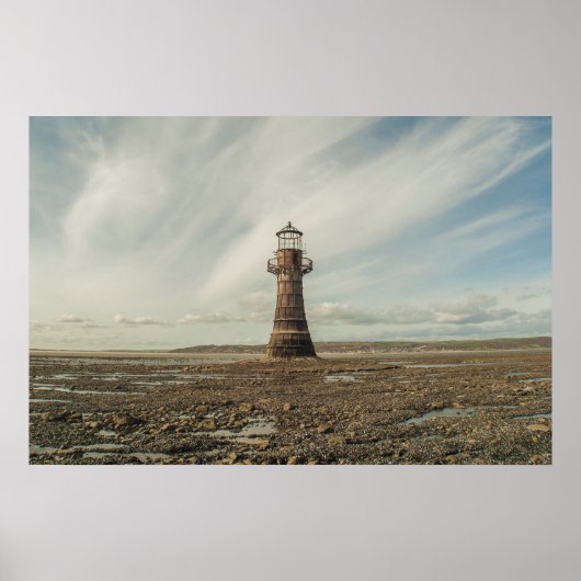 Whiteford Lighthouse, Gower Peninsula, South Wales Poster (Voorkant)