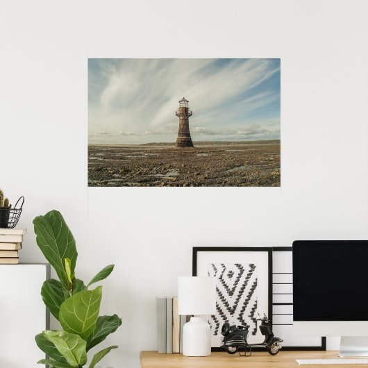Whiteford Lighthouse, Gower Peninsula, South Wales Poster (Thuiskantoor)