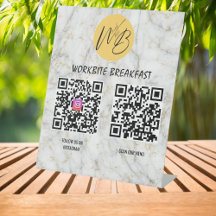 WhiteGold Marmer Restaurant Menu Instagram QR-code