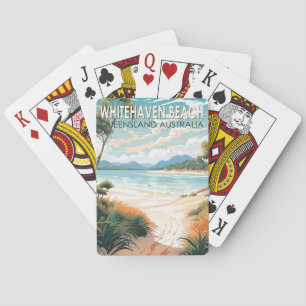 Whitehaven Beach Queensland Australië Reiskunst Pokerkaarten