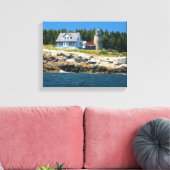 Whitehead Island Lighthouse Maine Toile enveloppée (Insitu(Salon))