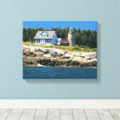 Whitehead Island Lighthouse Maine Toile enveloppée (Insitu (Plancher de Bois))