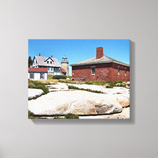 Whitehead Island Lighthouse Maine Toile enveloppée (Recto)