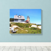 Whitehead Island Lighthouse Maine Wrapped Canvas (Insitu (Houten vloer))