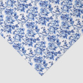 Whitepaper en Blue Floral Tissuepapier (Detail)