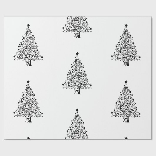 Whitepaper met minimale stijl voor kerstmis cadeaupapier (Vlak)