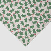 Whitepaper met rode en groene holly tissuepapier (Detail)