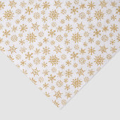 Whitepaper over Golden Snowflakes Tissuepapier (Detail)