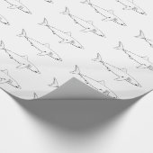 Whitepaper over grote haaienvulling cadeaupapier (Hoek)