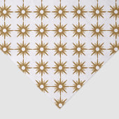 Whitepaper over het roestvrij goudstars-patroon tissuepapier (Detail)