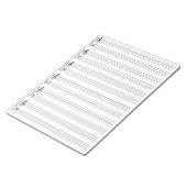 Whitepaper over muziek notitieblok (Schuin)