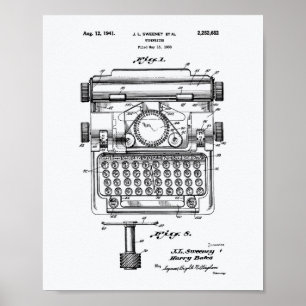 Whitepaper over patentkunst voor schrijfmachine 19 poster