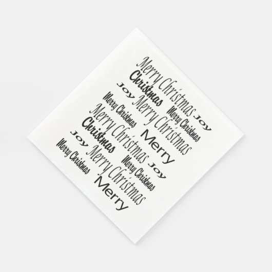 Whitepaper over prettige kerst, Napkins Servet (Hoek)