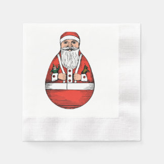 Whitepaper over "Rolly Polly Santa Speelgoed" Napk Servet