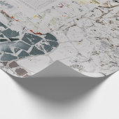Whitepraperpapier op witte en grijze betonwal cadeaupapier (Hoek)