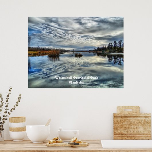 Whiteshel herfst Reflection Poster Print (Keuken)