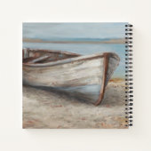 Whitespoed Boat op de kust Notitieboek (Achterkant)