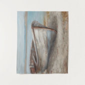 Whitespoed Boat op de kust Wandkleed (Voorkant)