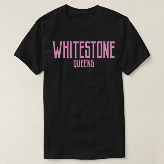 Whitestone Queens NY Tet Pink Print Pullov T-shirt (Design voorkant)