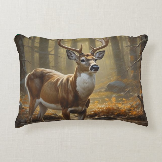 Whitetail Buck Accent Kussen (Voorkant)