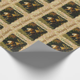 Whitetail Buck Autumn Leaves Cadeaupapier