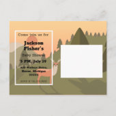 Whitetail Buck Baby Aankondigingskaart (Achterkant)