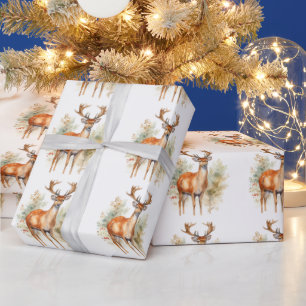 Whitetail Buck Bos Kerstmis Cadeaupapier