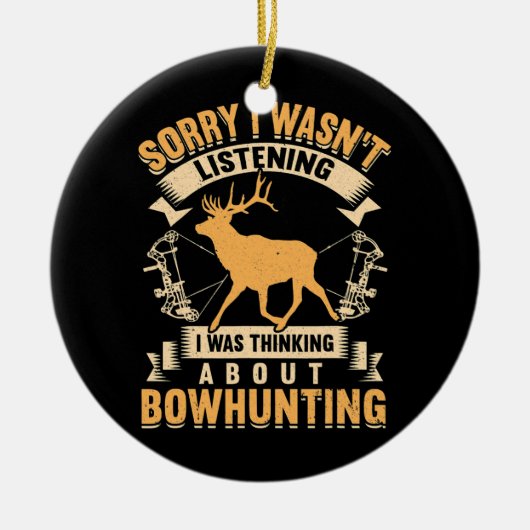 Whitetail Buck Bowhunting Deer Hunter Keramisch Ornament (Voorkant)