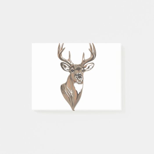 Whitetail Buck Deer Head Post-it® Notes (Voorkant)